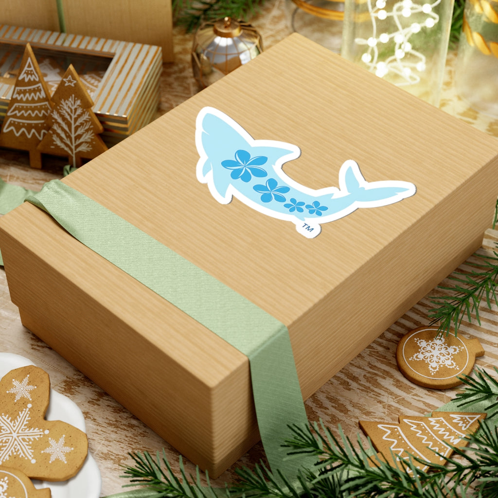 Plumeria Shark Sticker