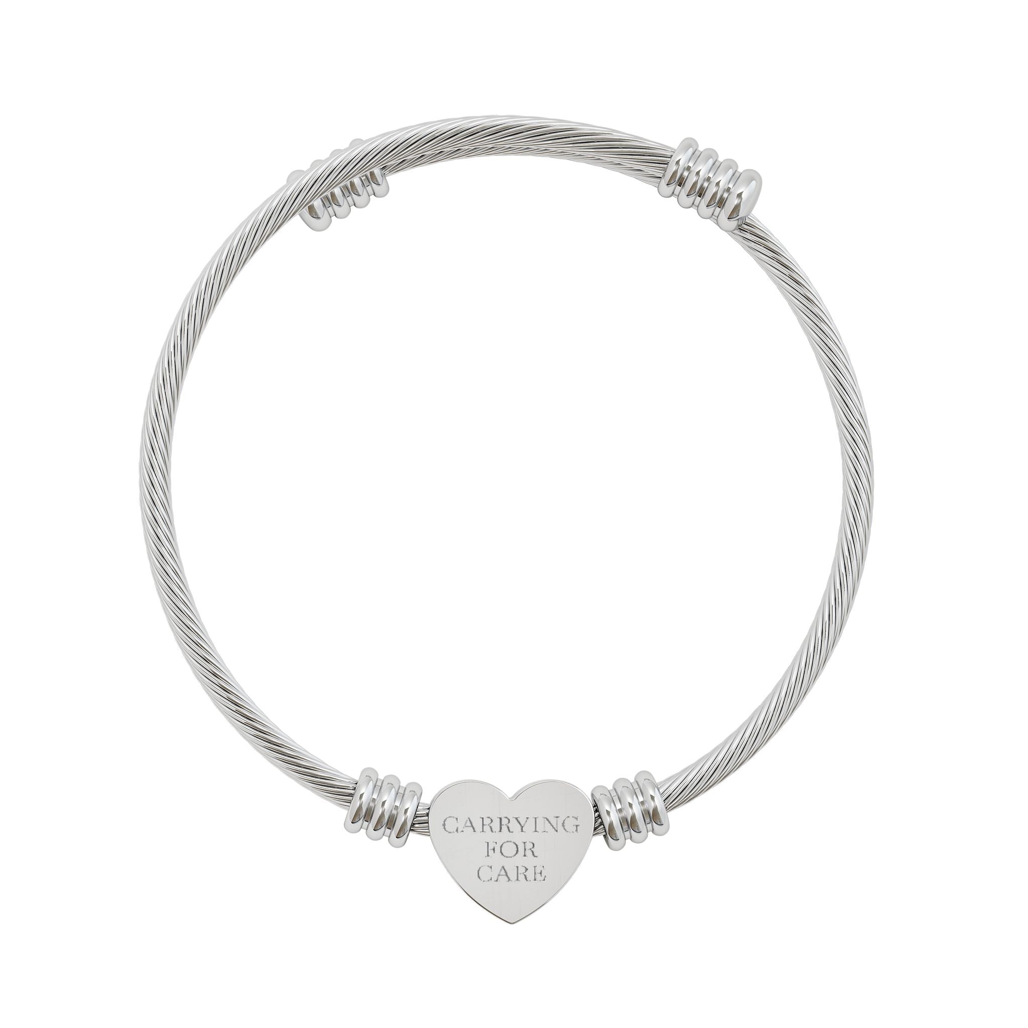 Engraved Heart Cuff Bracelet