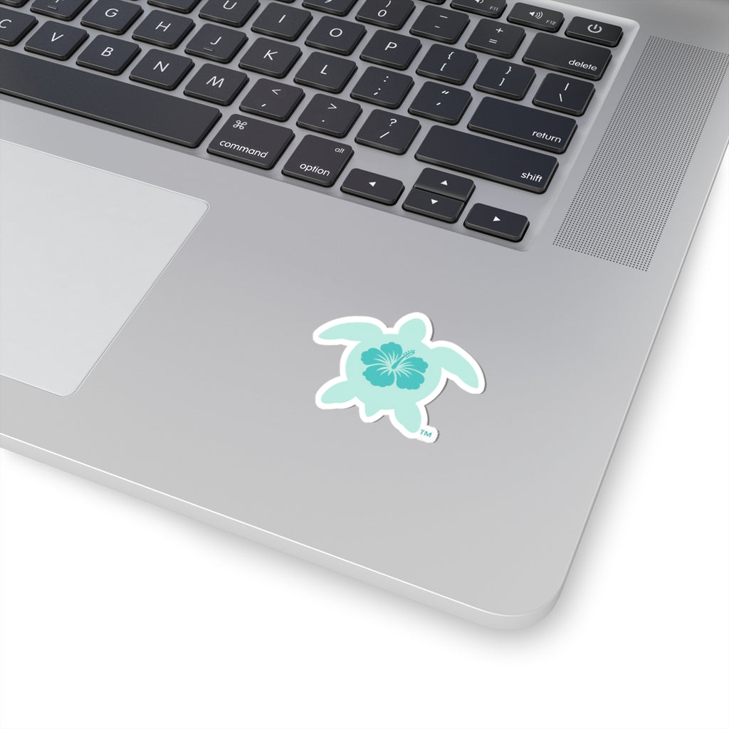 Sea Turtle Hibiscus Sticker