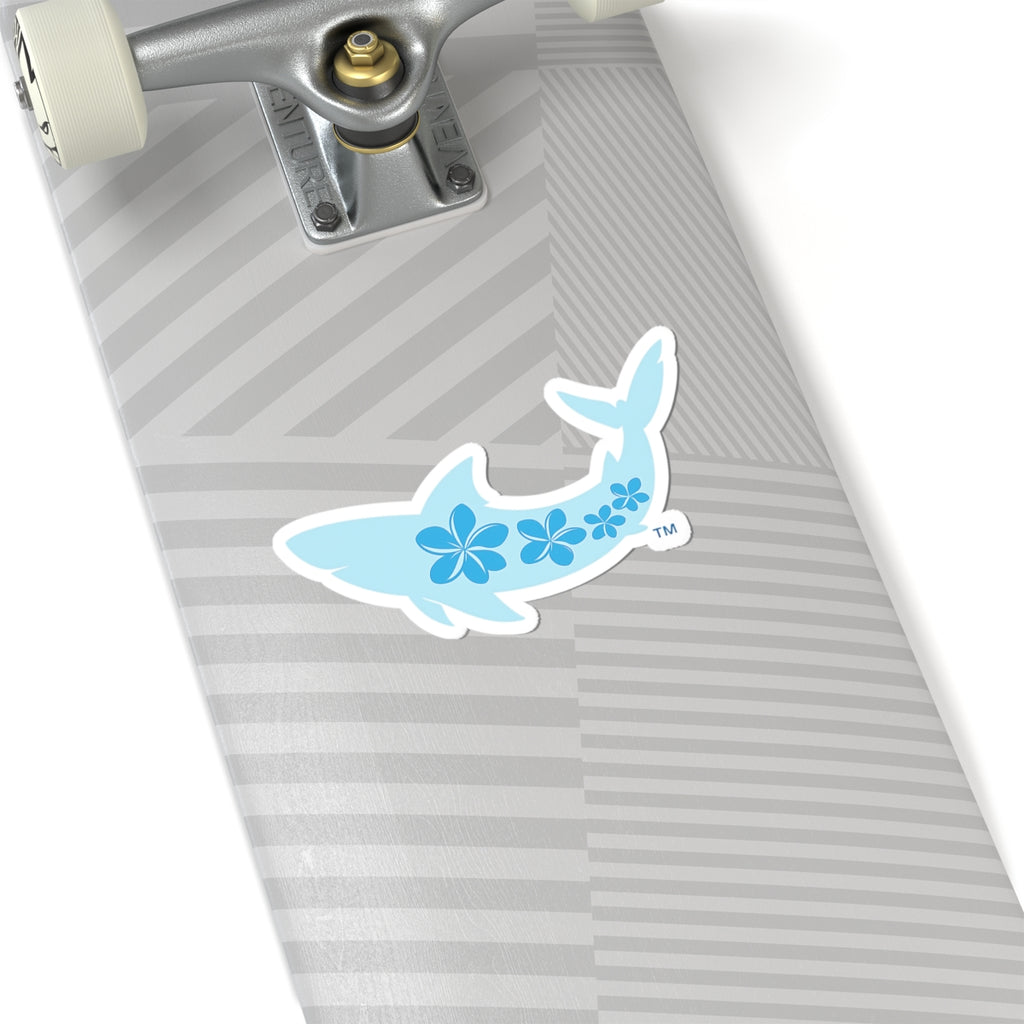 Plumeria Shark Sticker
