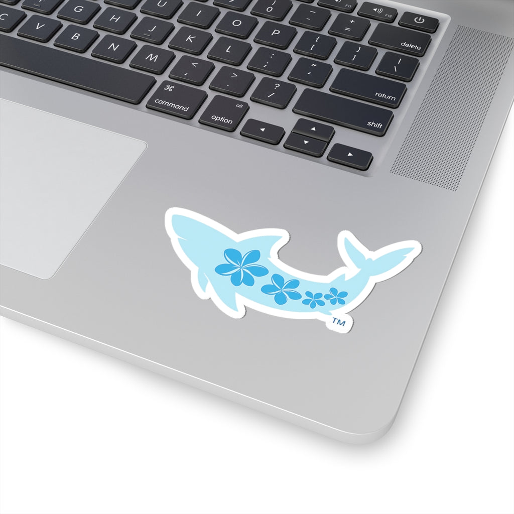 Plumeria Shark Sticker