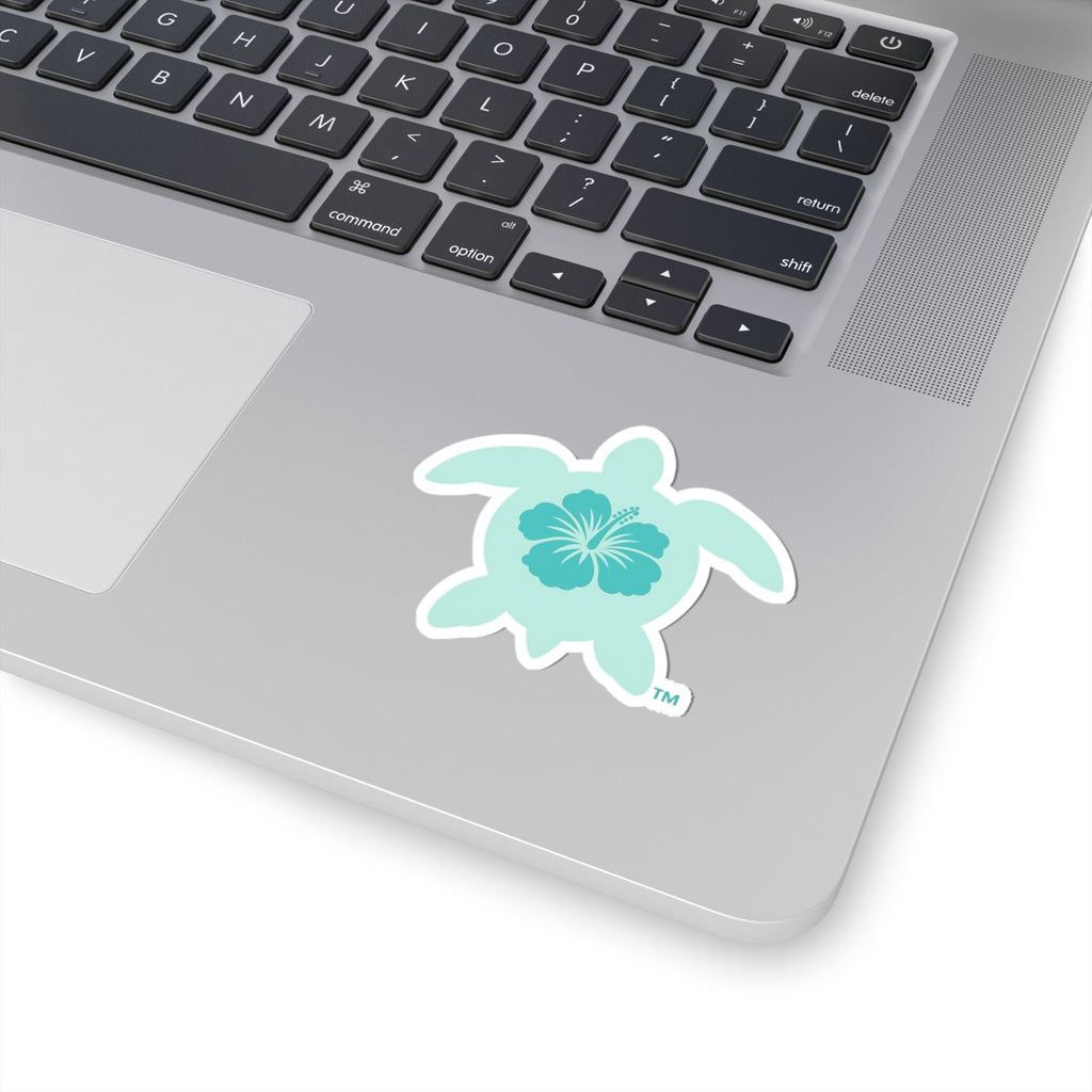 Sea Turtle Hibiscus Sticker