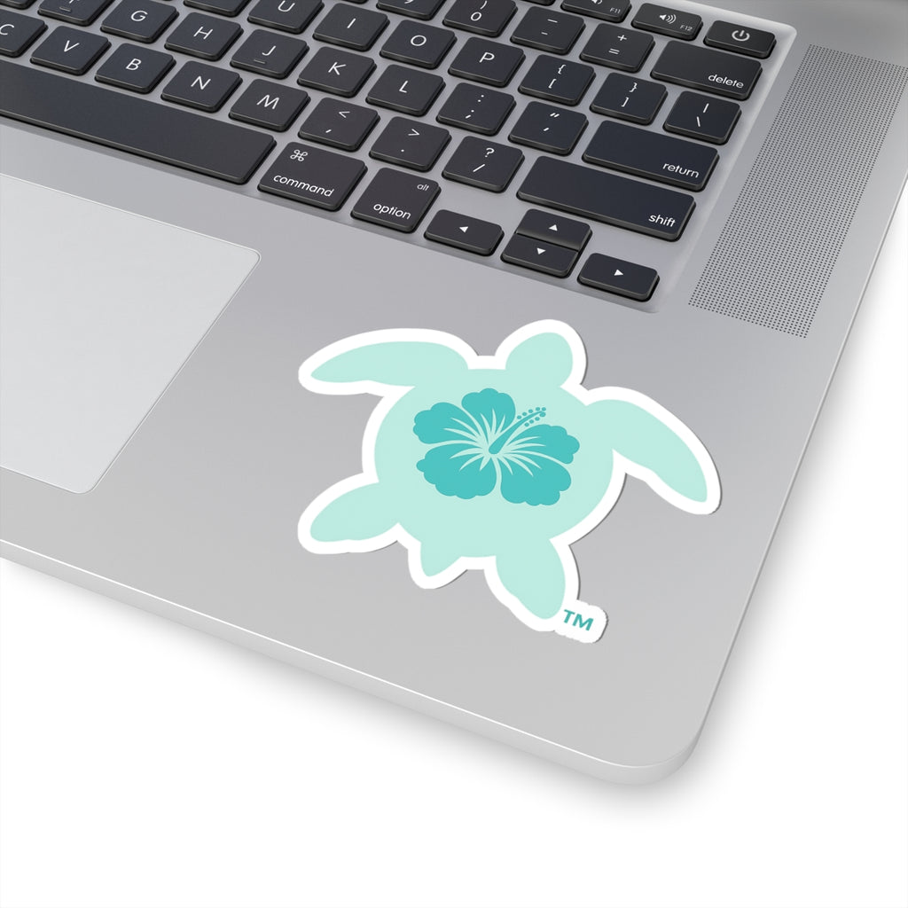Sea Turtle Hibiscus Sticker