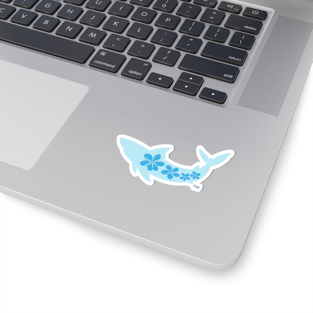 Plumeria Shark Sticker