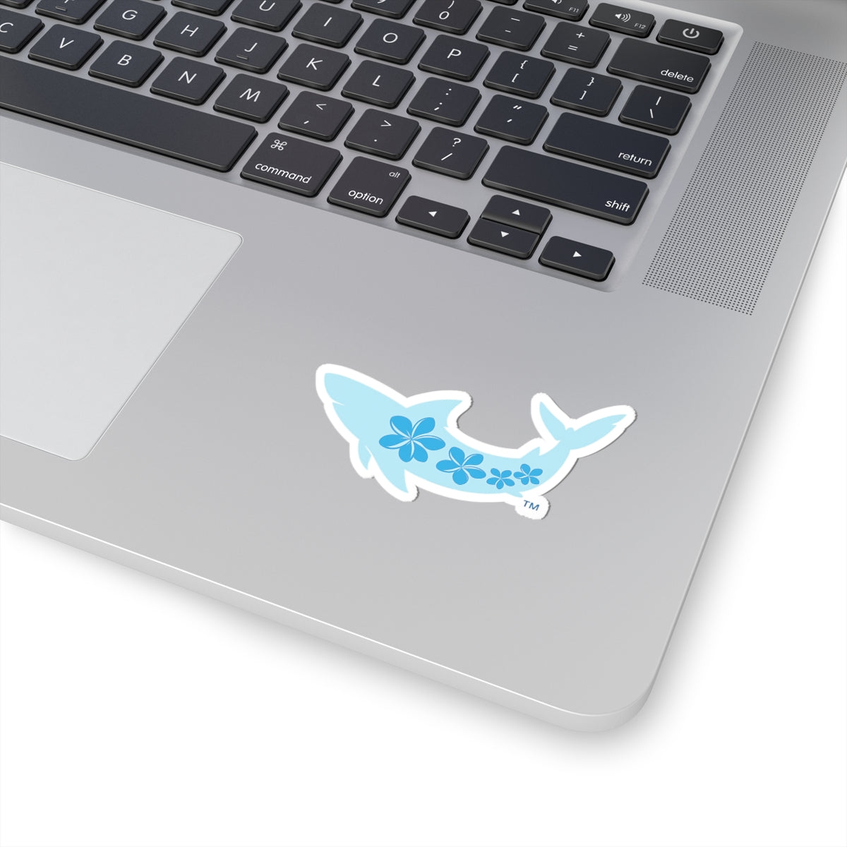 Plumeria Shark Sticker