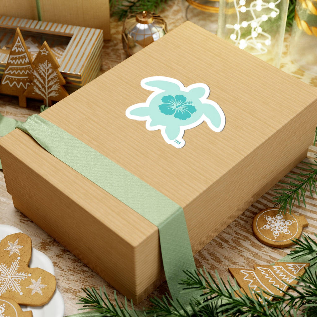 Sea Turtle Hibiscus Sticker