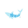 Plumeria Shark Sticker