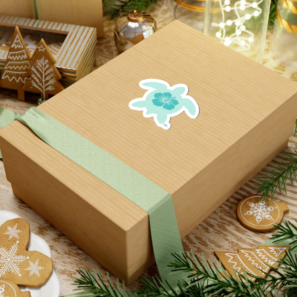 Sea Turtle Hibiscus Sticker