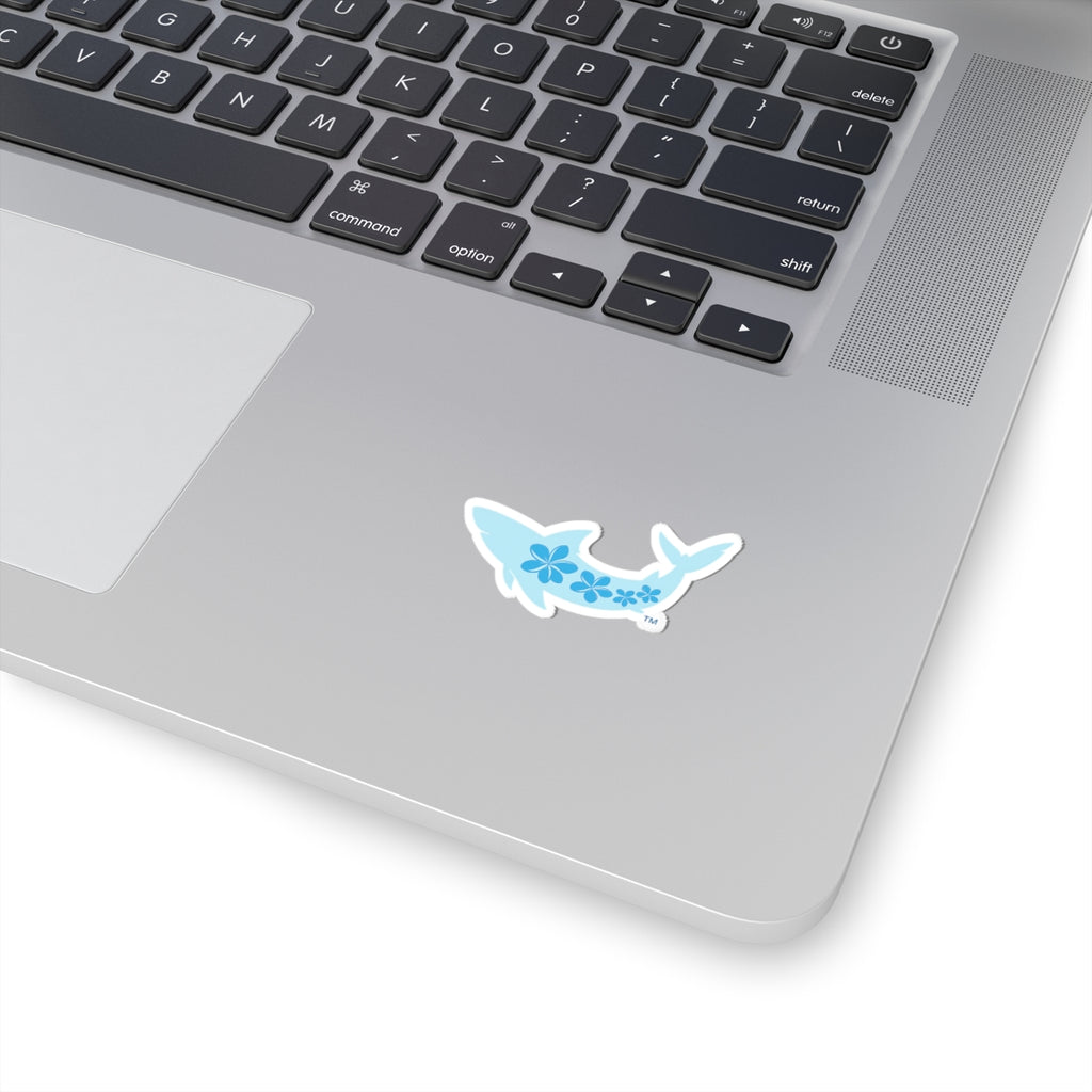 Plumeria Shark Sticker